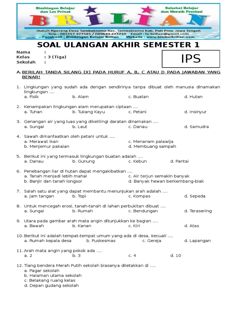 5 Rahasia Tersembunyi Contoh Kisi Kisi Soal IPS Kelas 3 Semester 2 yang Wajib Guru Tahu