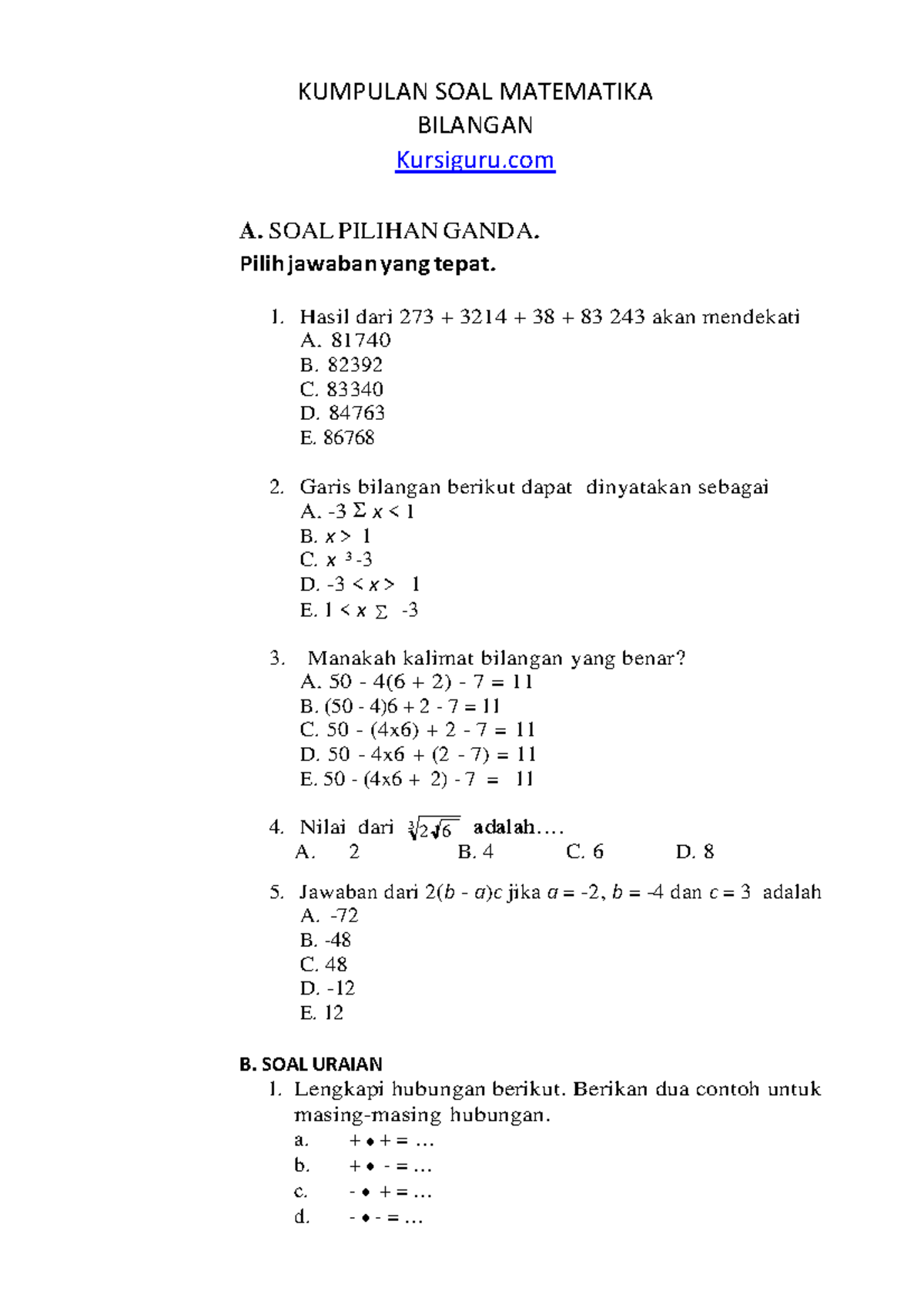 7 Contoh Bentuk Soal Pilihan Ganda Kelas 3 SD yang Sering Muncul di Ujian 2026