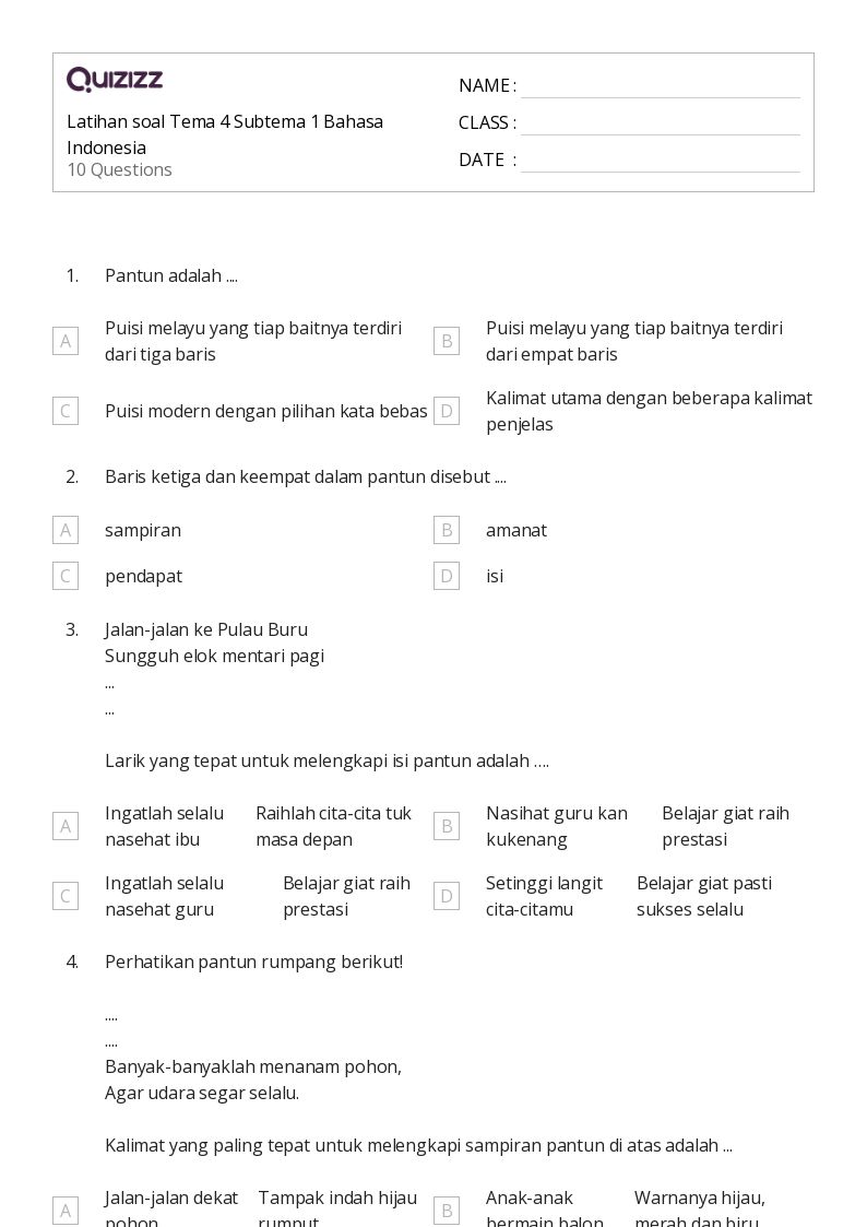 50 lembar kerja Struktur kalimat untuk Kelas 5 di Quizizz Gratis