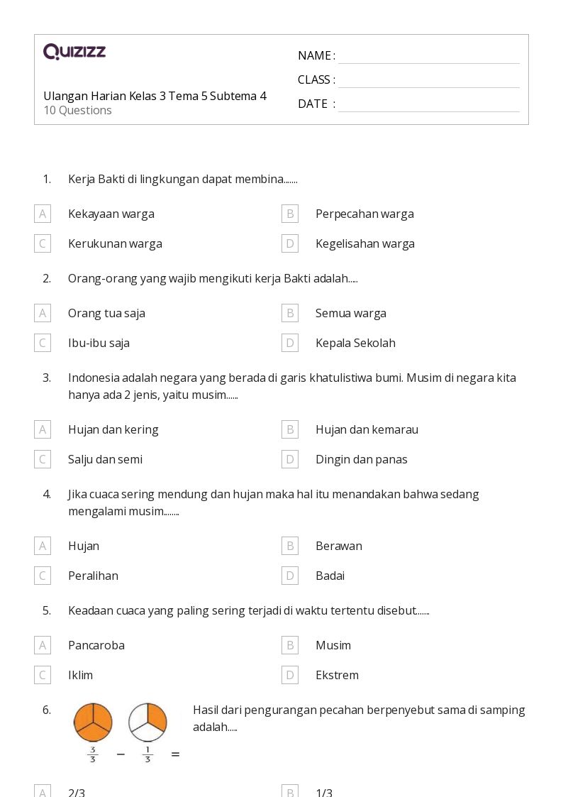 7 Rahasia Nilai Sempurna dengan Latihan Contoh Soal Kelas 5 SD Tema 5 Subtema 4 Terbaru