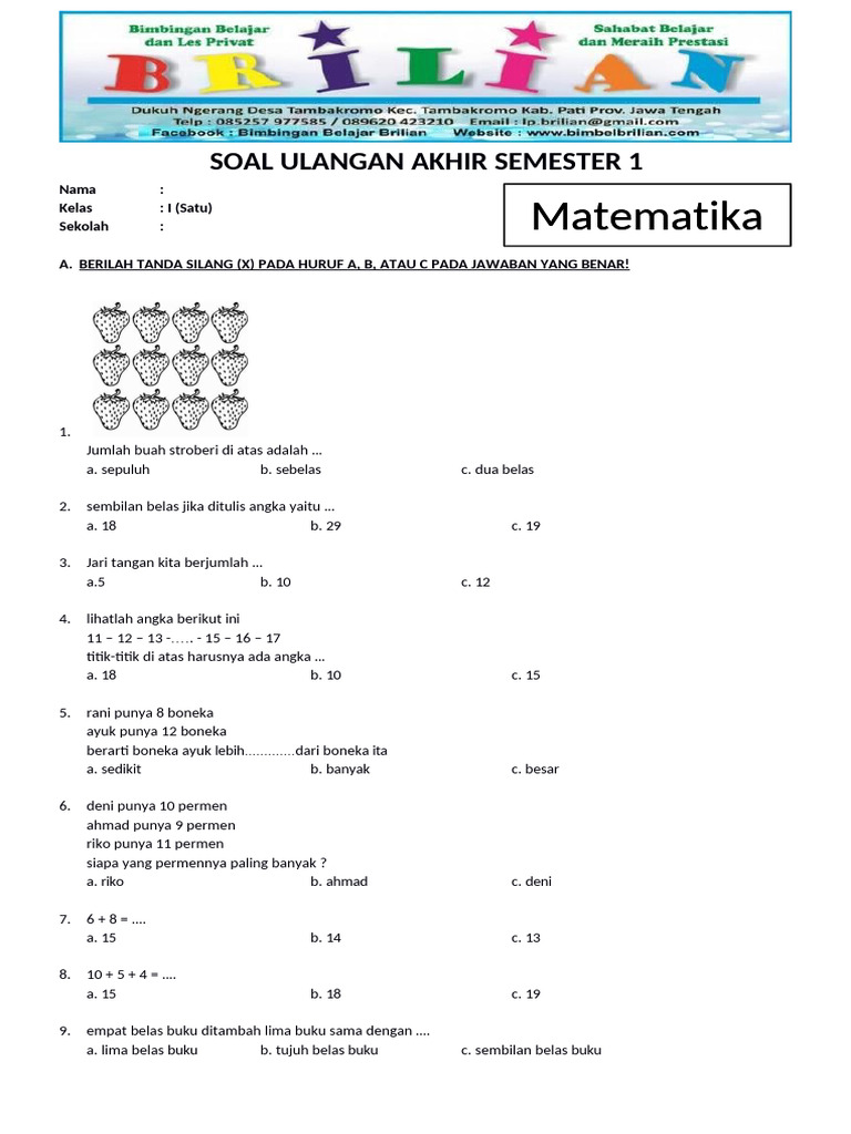 Download Soal PTS Semester 2 Kelas 3 SD: 3 Fakta Penting yang Harus Orangtua Tahu