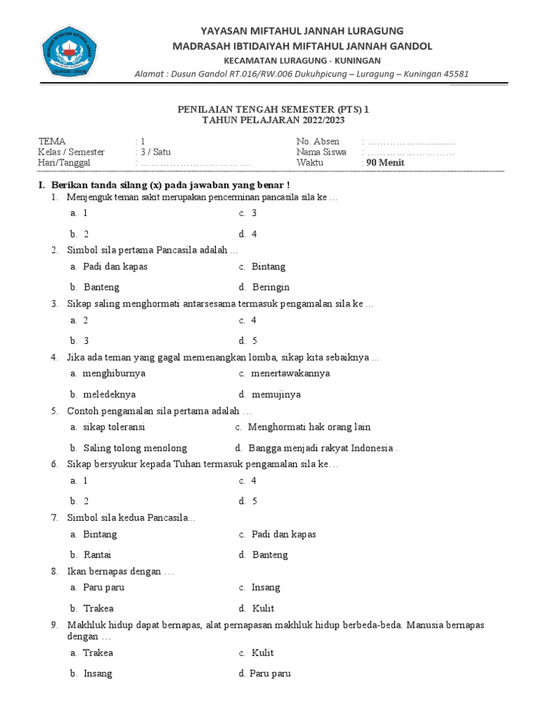 Jangan Salah Langkah, Ini Kunci Sukses Download Soal PTS Tema 1 Kelas 3 SD Semester 1 yang Sering Diabaikan Jangan Salah Langkah, Ini Kunci Sukses Download Soal PTS Tema 1 Kelas 3 SD Semester 1 yang Sering Diabaikan