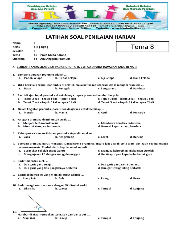Rahasia Skor Sempurna Kerjakan Soal Tematik Kelas 3 SD Tema 8 Subtema 1 Prajamudakaran