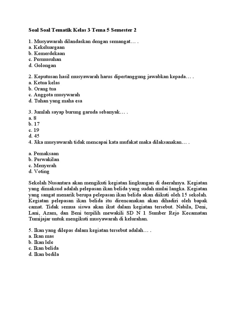 Rahasia Skor Sempurna Kerjakan Soal Tematik Kelas 3 Semester 2 Kurikulum 2013 Revisi Rahasia Skor Sempurna Kerjakan Soal Tematik Kelas 3 Semester 2 Kurikulum 2013 Revisi