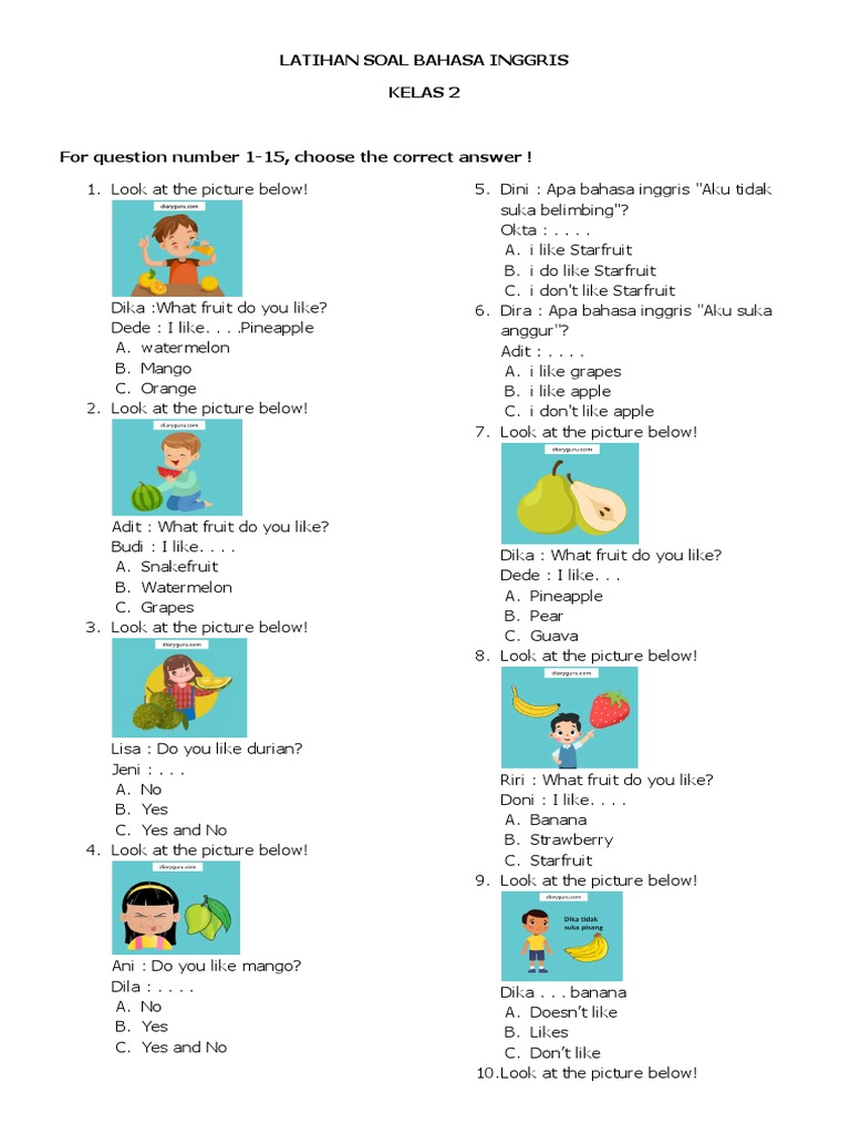 Rahasia Skor Tinggi Basic English Yudistira Kelas 2 Soal Test yang Wajib Diketahui