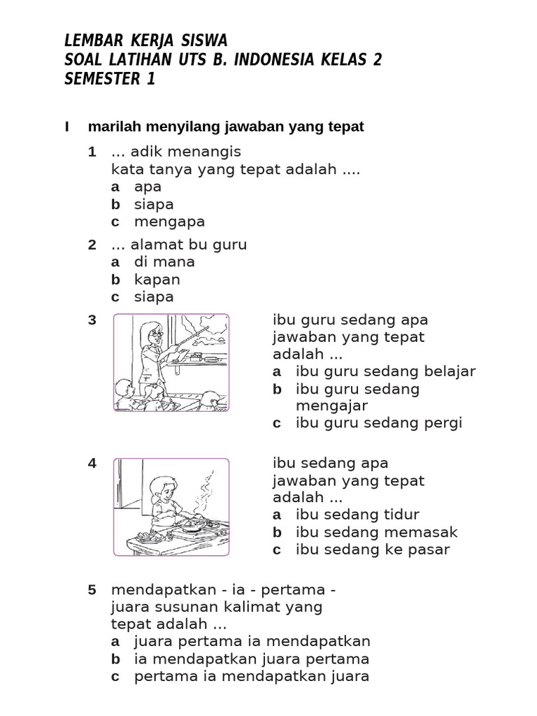 Rahasia Sukses Anak Juara Lewat Bank Soal UTS SD Kelas 2 Semester 1 Terbaru Rahasia Sukses Anak Juara Lewat Bank Soal UTS SD Kelas 2 Semester 1 Terbaru