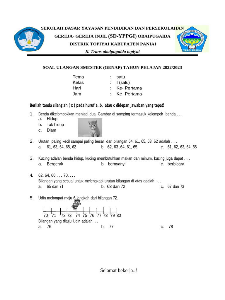 Terbukti 7 Cara Efektif Menguasai BANL Soal Kelas 1 SD SE Ester 2 K13 Sebelum Ujian Besok