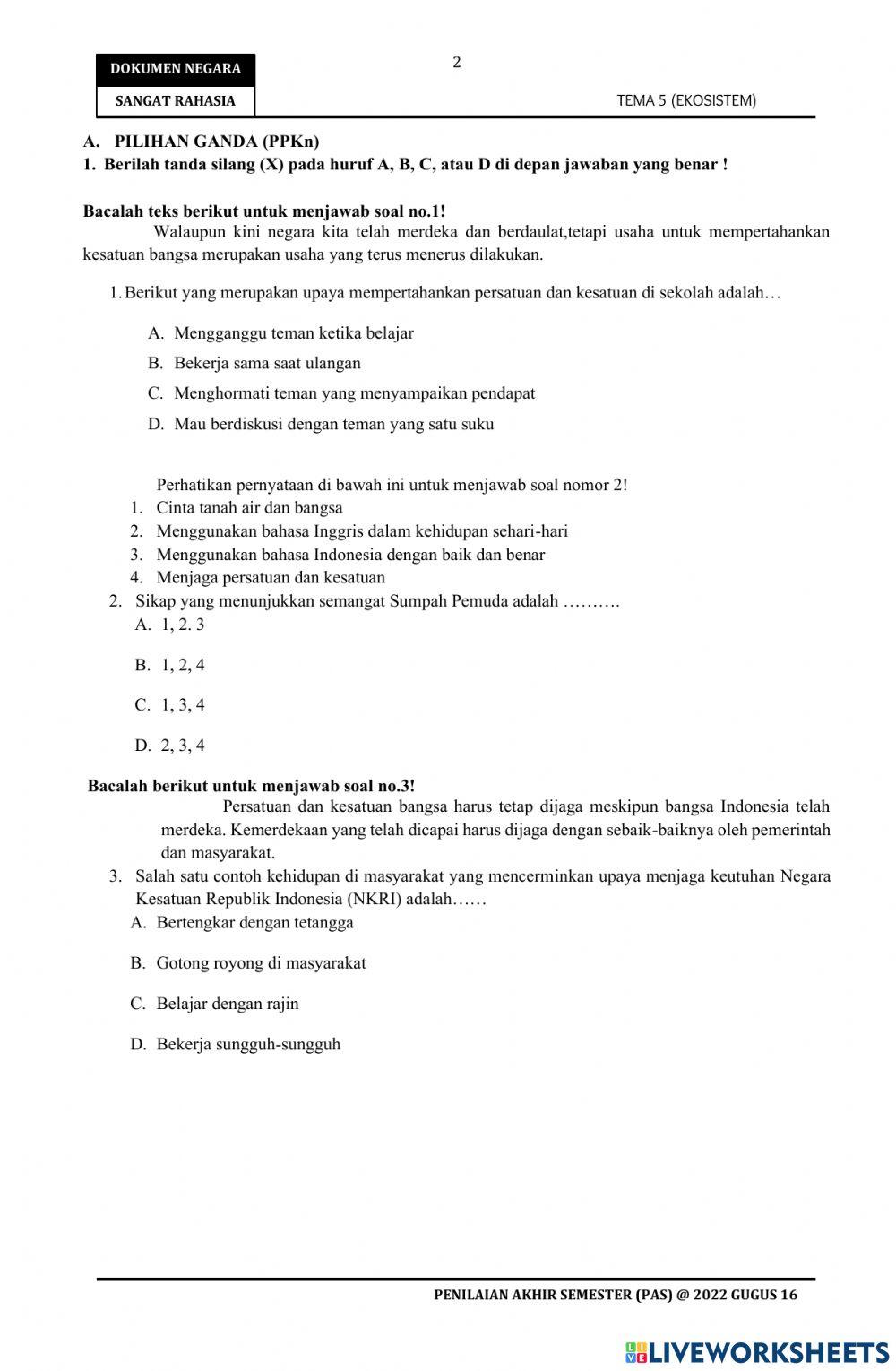 Wajib Tahu! Inilah Bocoran Contoh Soal Tema 5 Kelas 5 Subtema 3 Agar Nilai Sempurna
