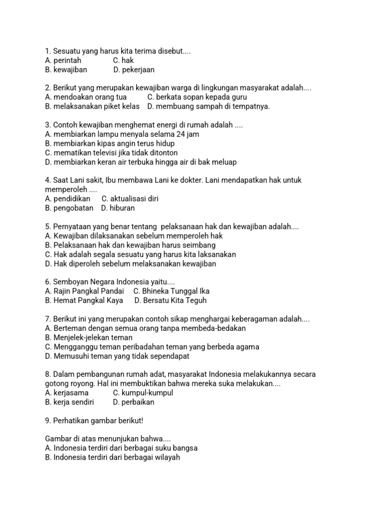 Wajib Tahu Jawaban Soal PPKN KD 3.4 Kelas 4 Kurikulum 2013 Agar Nilai Sempurna