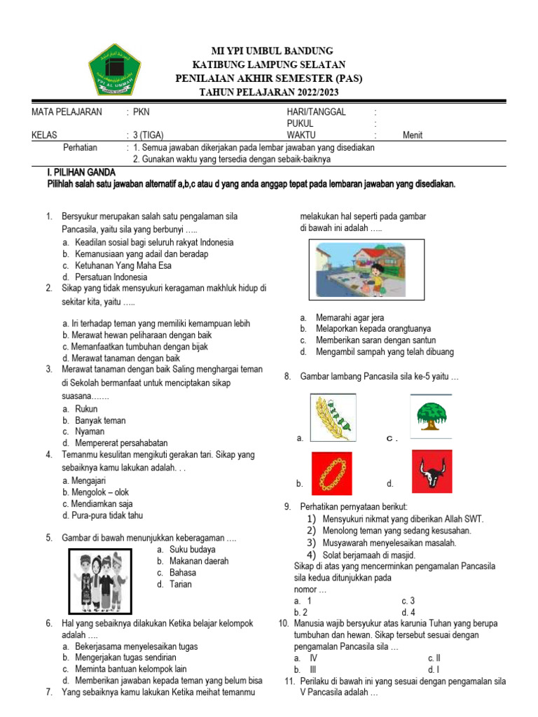 Wajib Tahu Kumpulan Soal PPKN Kelas 3 Tema 4 Terbaru Agar Nilai Ujian Langsung Melejit Wajib Tahu Kumpulan Soal PPKN Kelas 3 Tema 4 Terbaru Agar Nilai Ujian Langsung Melejit