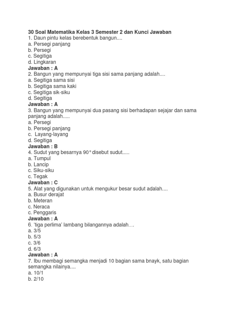 Wajib Tahu! Kumpulan Soal Tematik Kelas 3 Semester 2 dan Kunci Jawaban Terbaru Wajib Tahu! Kumpulan Soal Tematik Kelas 3 Semester 2 dan Kunci Jawaban Terbaru