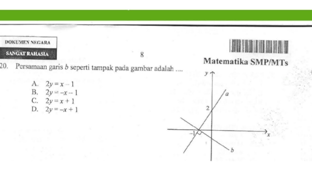 Contoh Soal Garis - Piffle me
