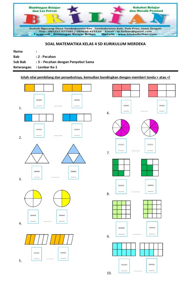 download soal sd kelas 3 pecahan download soal sd kelas 3 pecahan