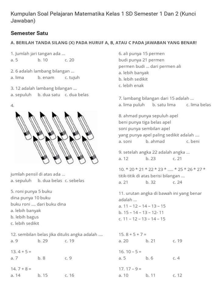 download soal semester matematika kelas 3 smk tkj beserta jawabanya
