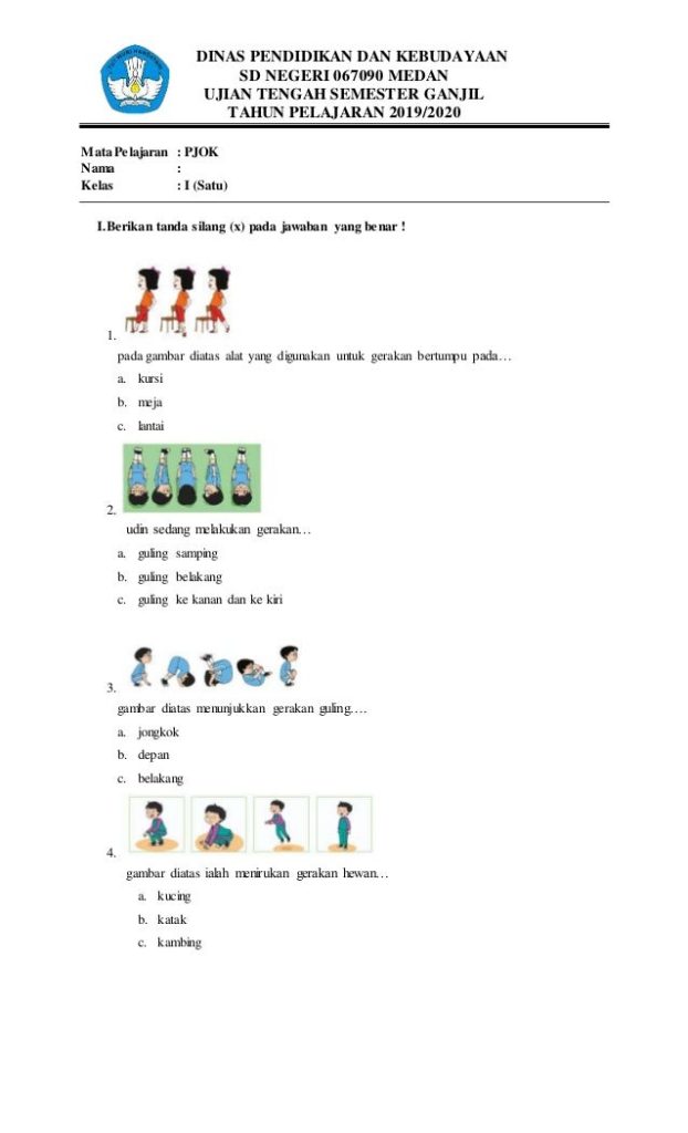 Download Soal PTS PJOK Kelas 3 Semester 1 Kurikulum 2013 Lengkap dengan Kunci Jawaban untuk Latihan Terbaik